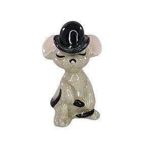 Hagen Renaker City Mouse Wearing Bowler Hat Miniature Figurine *Chipped*